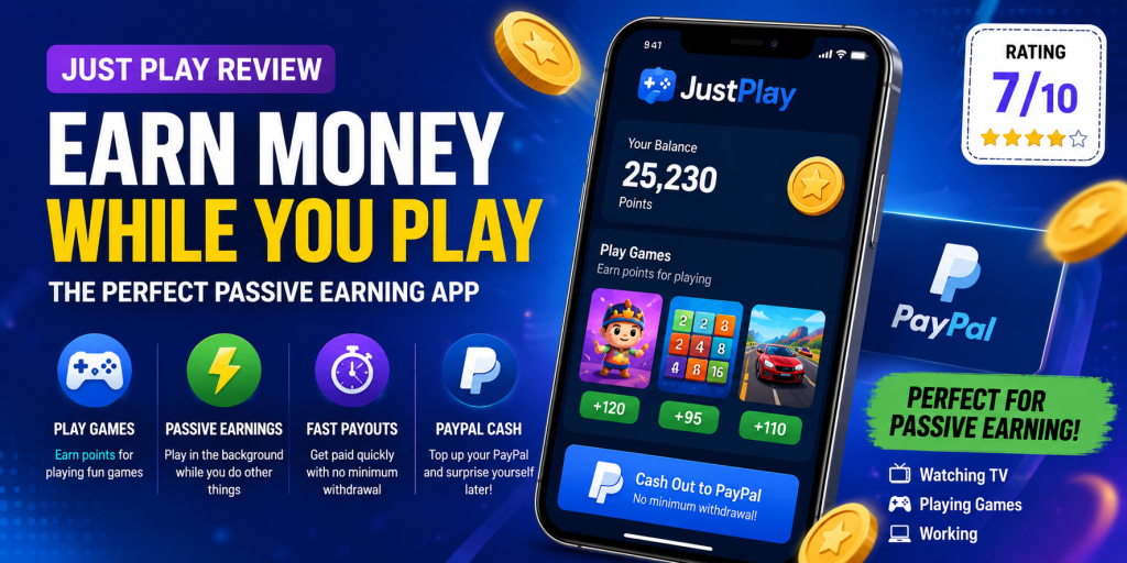 JustPlay Review (2026) – The Ultimate Passive Earning App? | PocketChange